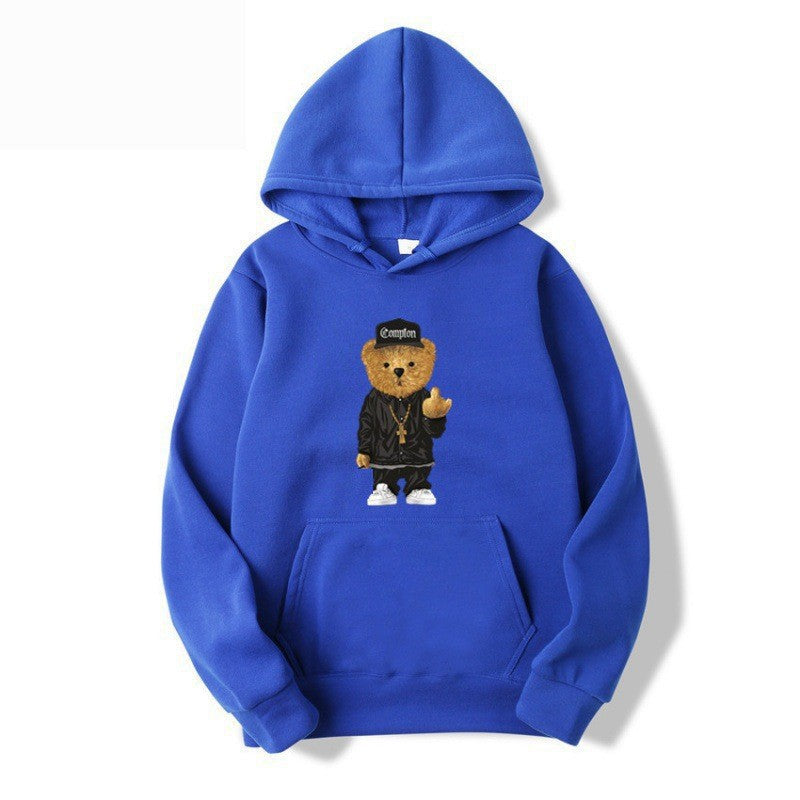 Hooded Jacket with Printed Pattern, Casual Sportswear Sweatshirt for Men and Women