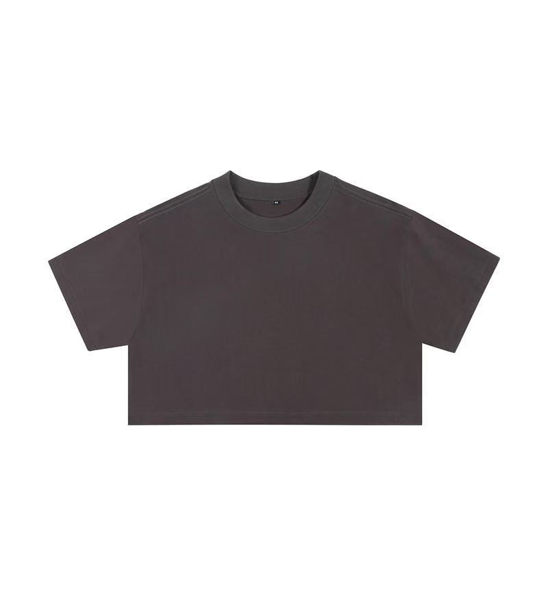 Short crop loose top women&