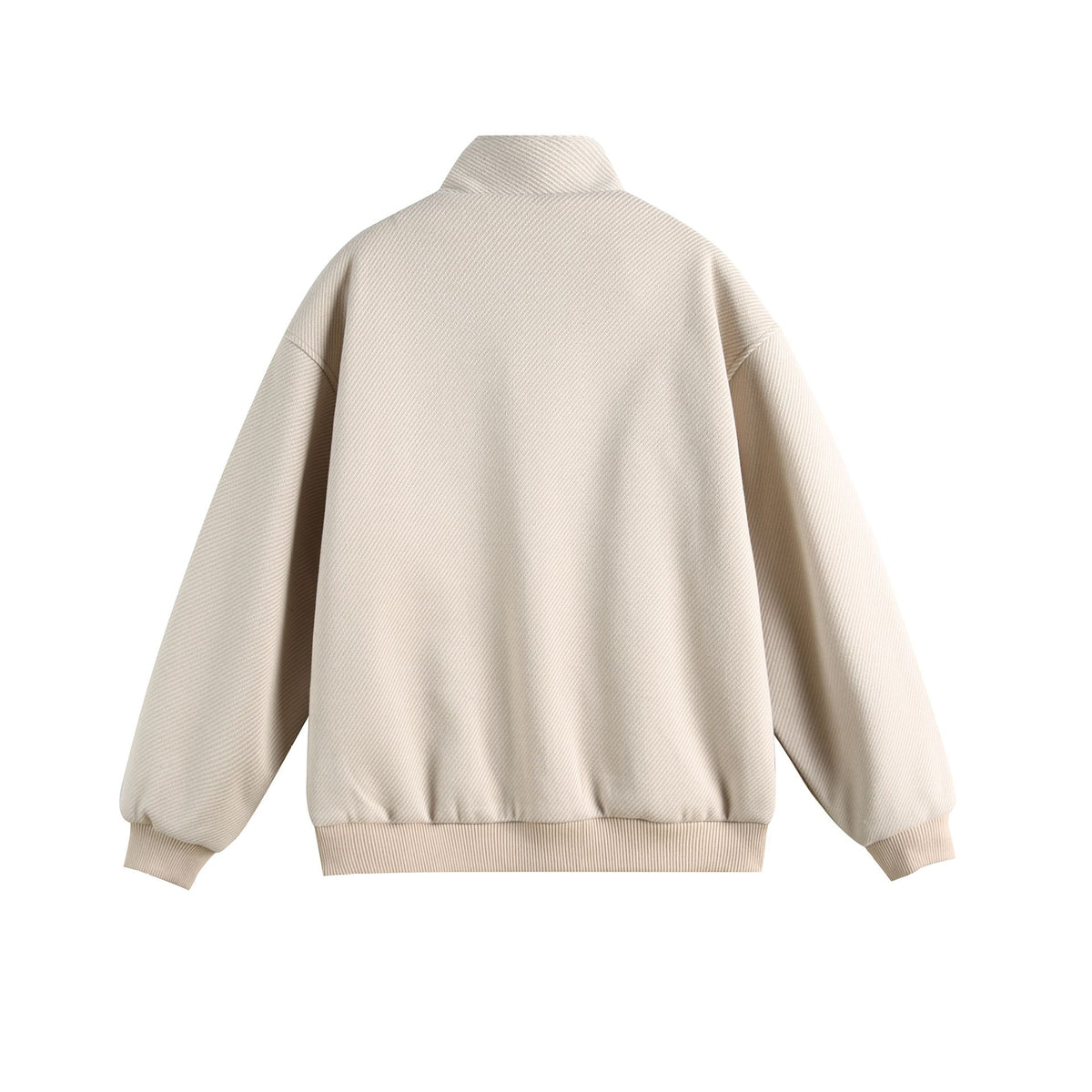 Embroidery Design Button Closure Stand Collar Loose Fit Men&