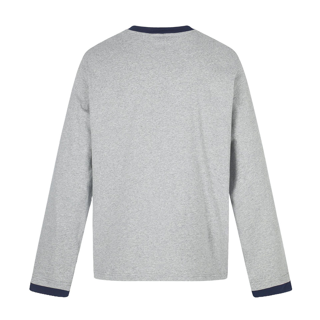 Distressed Printed Color-block Crewneck Long Sleeve T-Shirt