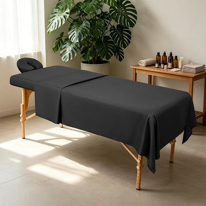 3-Piece Massage Table Sheet Set – Solid Color, Washable &amp; Durable