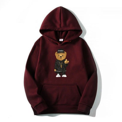 Hooded Jacket with Printed Pattern, Casual Sportswear Sweatshirt for Men and Women