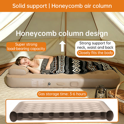One-Touch Self-Inflating Air Mattress with Built-in Pump – Portable, Moisture-Resistant Camping &amp; Travel Air Bed