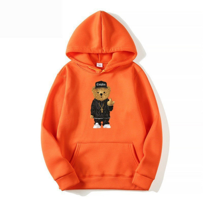 Hooded Jacket with Printed Pattern, Casual Sportswear Sweatshirt for Men and Women