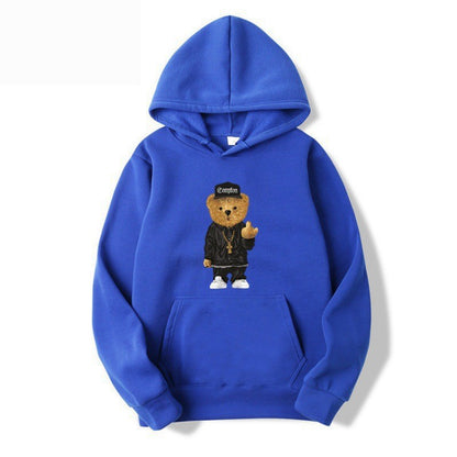 Hooded Jacket with Printed Pattern, Casual Sportswear Sweatshirt for Men and Women
