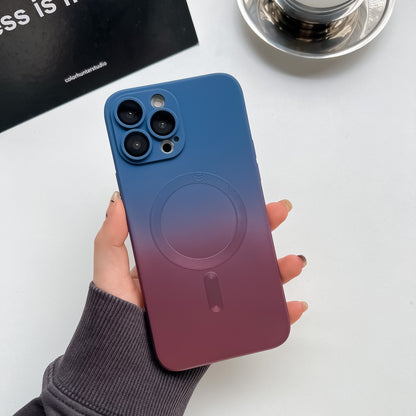 Two tone gradient liquid magnetic suction suitable for Apple 17 Promax phone case