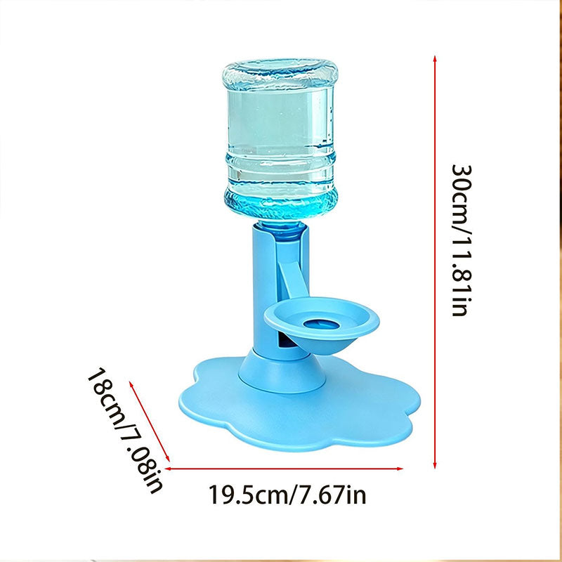 Gravity Cat Water Dispenser, No Electricity, Filter-Free, Adjustable Height Pet Fountain for Cats &amp; Small Dogs