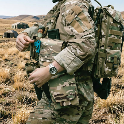Tactical Laser Cut MOLLE Admin Pouch, Multi-Use Utility Bag for 5.56 &amp; 9mm Mag Storage, First Aid &amp; EDC Organizer