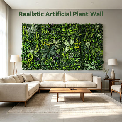 40×120cm Artificial Green Wall Panel – Faux Plant Grass Mat for Door, Background Wall, Party &amp; Home Decor