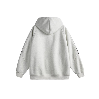 Letter Embroidery Three-Stripe Casual Sports Hoodie Men