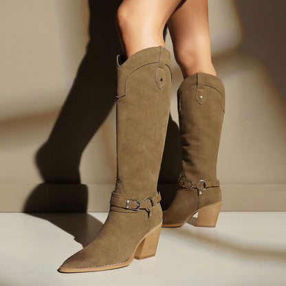 High heels, thick heels, women&