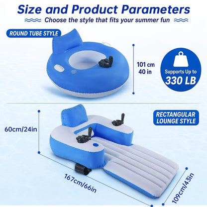 PowerFloat – Electric Propeller Inflatable Lounge Chair, Hands-Free Pool &amp; Lake Cruiser