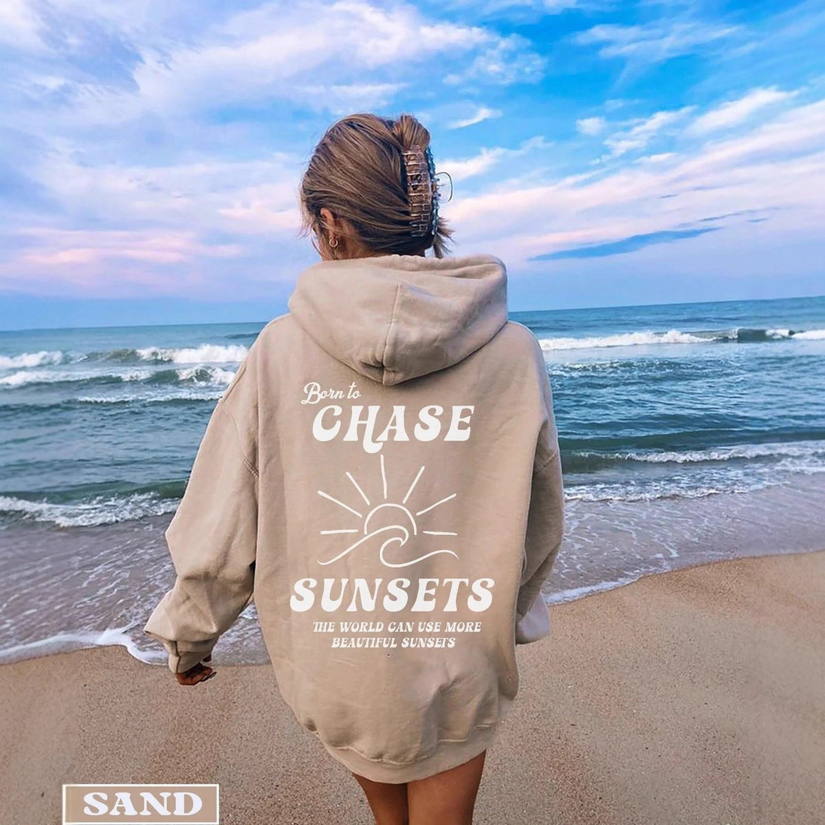 Digital Print Hoodie Women Casual Hooded Sweatshirt with Graphic Print