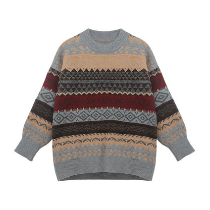 Vintage Fair Island Jacquard Sweater for Women
