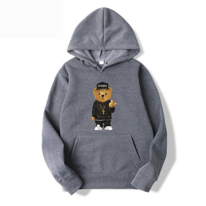 Hooded Jacket with Printed Pattern, Casual Sportswear Sweatshirt for Men and Women