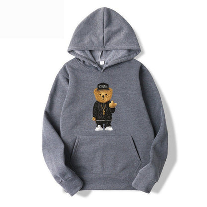 Hooded Jacket with Printed Pattern, Casual Sportswear Sweatshirt for Men and Women