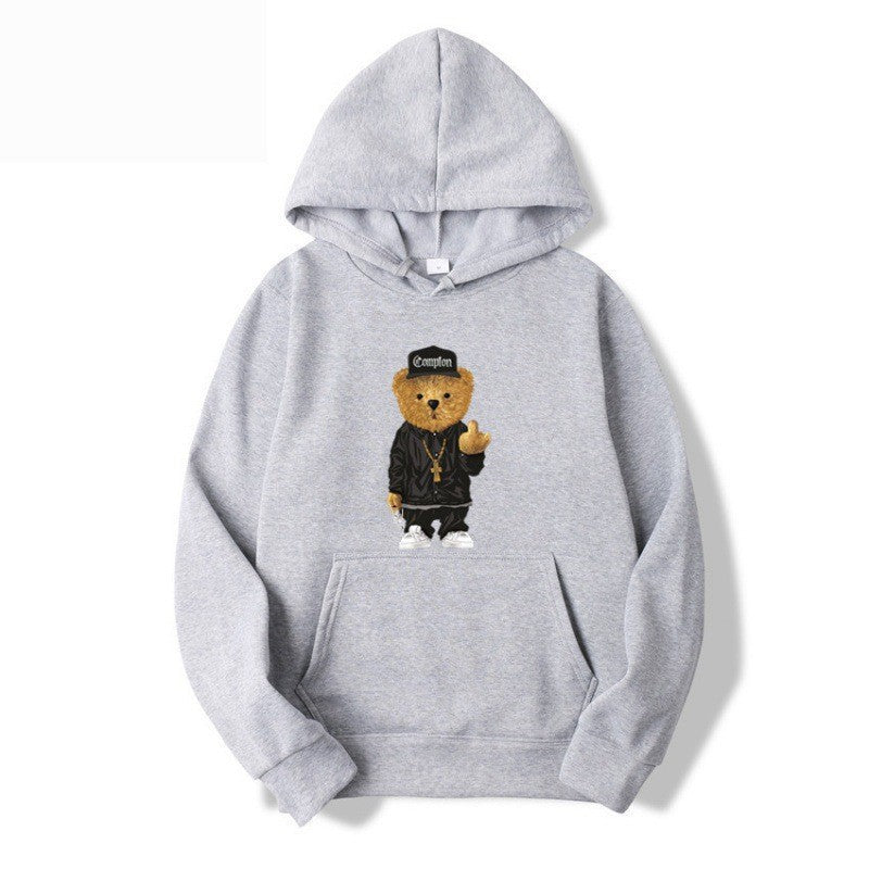 Hooded Jacket with Printed Pattern, Casual Sportswear Sweatshirt for Men and Women