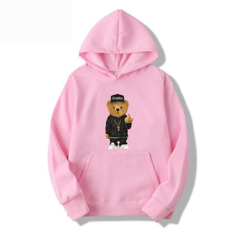 Hooded Jacket with Printed Pattern, Casual Sportswear Sweatshirt for Men and Women