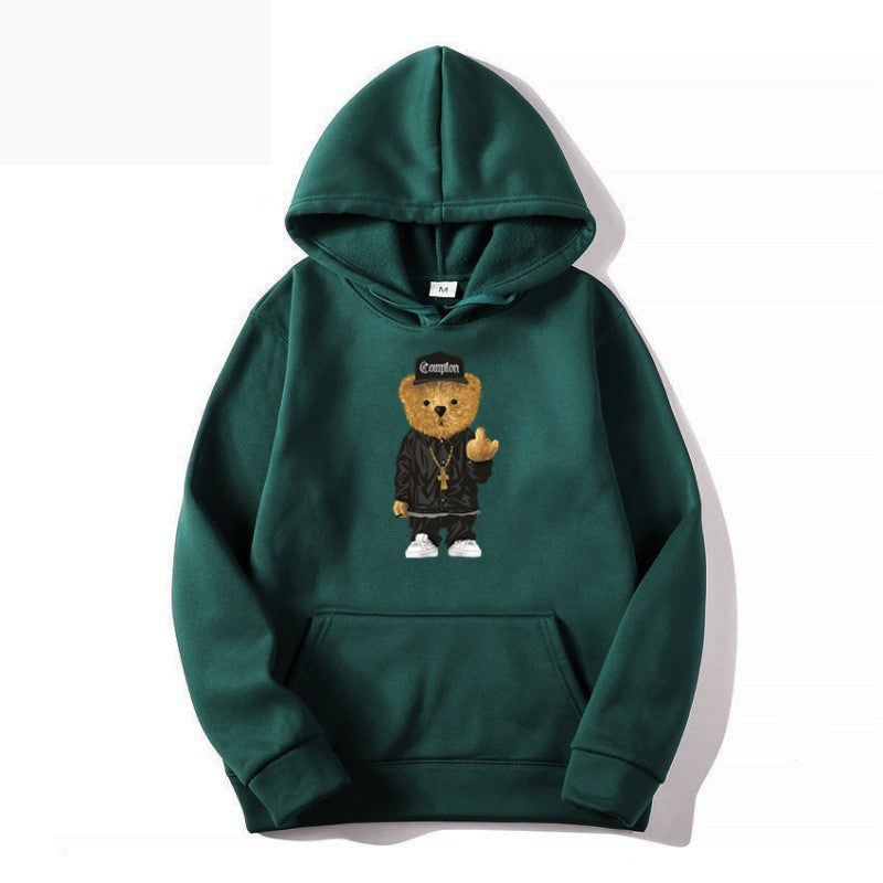 Hooded Jacket with Printed Pattern, Casual Sportswear Sweatshirt for Men and Women