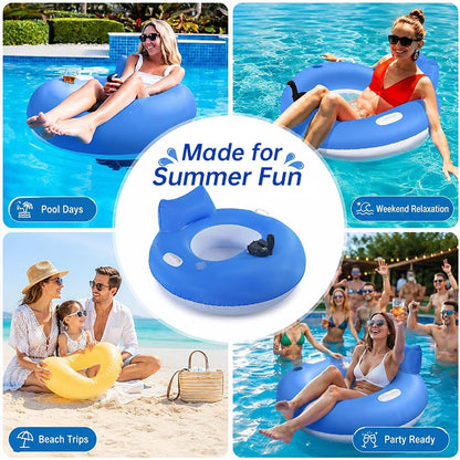PowerFloat – Electric Propeller Inflatable Lounge Chair, Hands-Free Pool &amp; Lake Cruiser