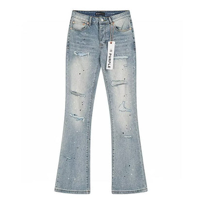 Flare Stretch Denim High Waist Zipper Jeans