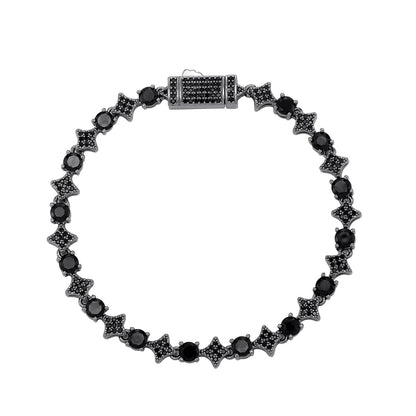 4MM Tennis Chain, 6MM Copper Zirconia Star Hip-hop Necklace, 8MM Starburst Bracelet Anklet, Factory