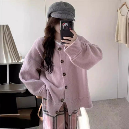 Sweater for Women, Loose Oversized Mid-Length Solid Color Open Front Coat