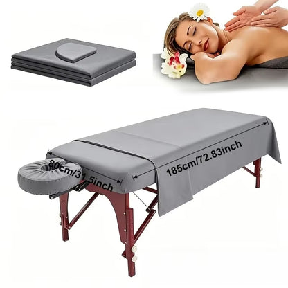 3-Piece Massage Table Sheet Set – Solid Color, Washable &amp; Durable