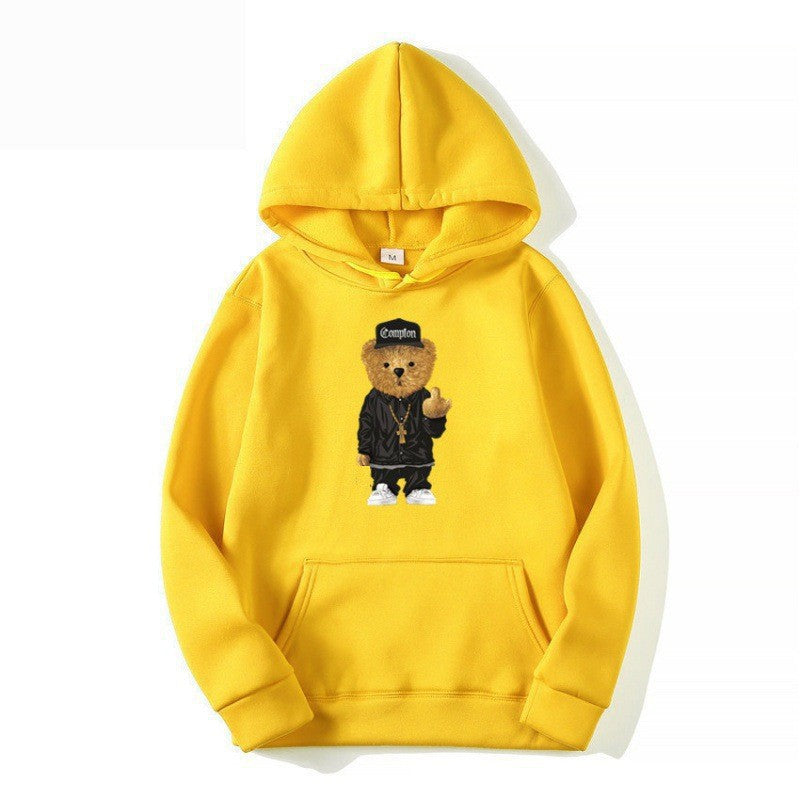 Hooded Jacket with Printed Pattern, Casual Sportswear Sweatshirt for Men and Women