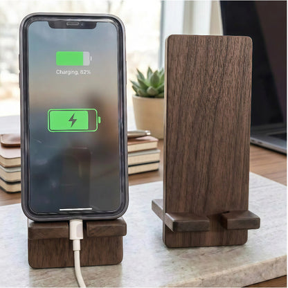 Solid wood mobile phone stand desktop
