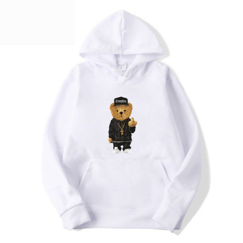 Hooded Jacket with Printed Pattern, Casual Sportswear Sweatshirt for Men and Women