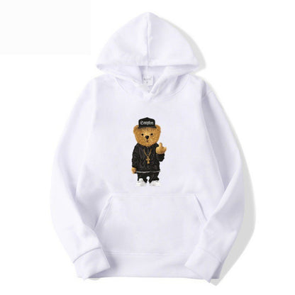 Hooded Jacket with Printed Pattern, Casual Sportswear Sweatshirt for Men and Women