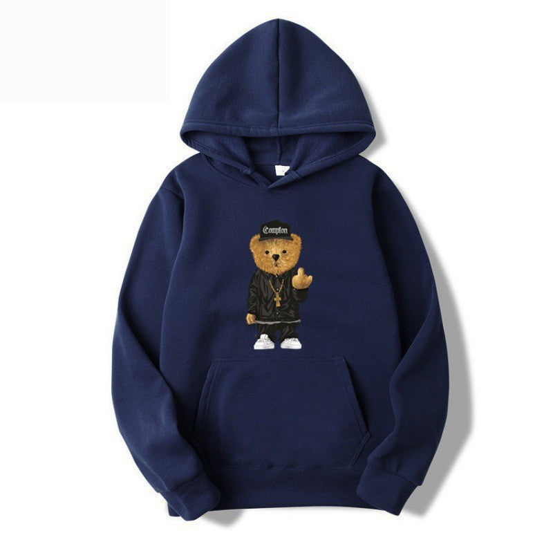 Hooded Jacket with Printed Pattern, Casual Sportswear Sweatshirt for Men and Women