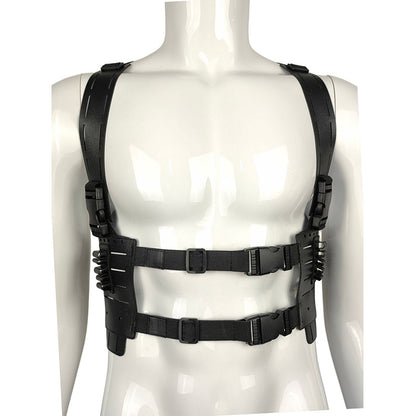 Tactical Shoulder Harness for Airsoft &amp; Cosplay, Leon Kennedy Style Utility Chest Rig for Resident Evil Fans