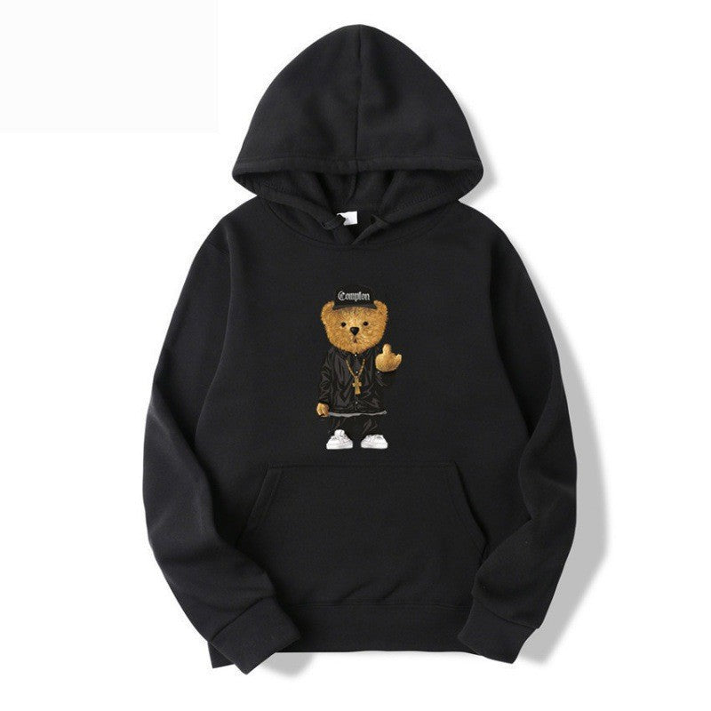 Hooded Jacket with Printed Pattern, Casual Sportswear Sweatshirt for Men and Women