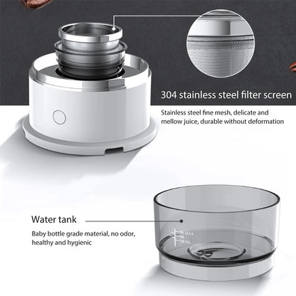 Mini Electric Coffee Grinder &amp; Brewer – Automatic Drip Coffee Maker with Stirring Cup