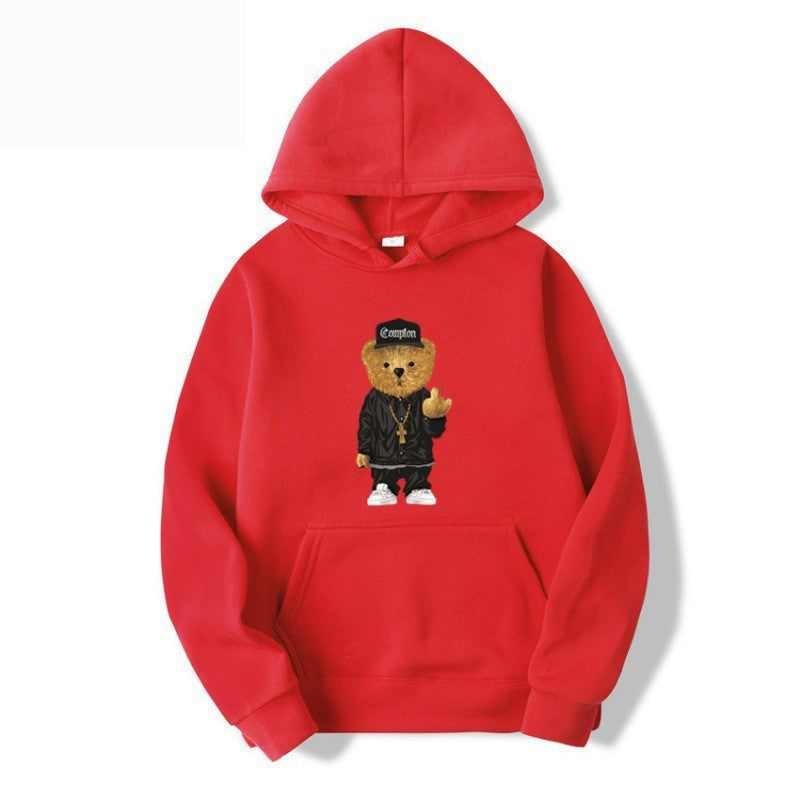 Hooded Jacket with Printed Pattern, Casual Sportswear Sweatshirt for Men and Women