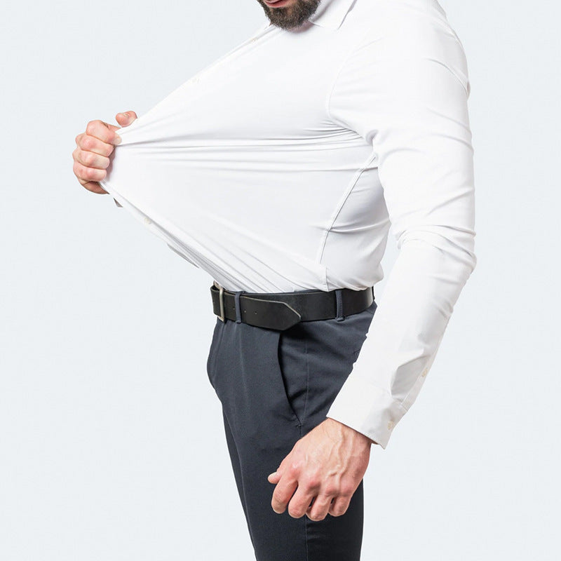 Cross-Border Four-Way Stretch Shirt Men&
