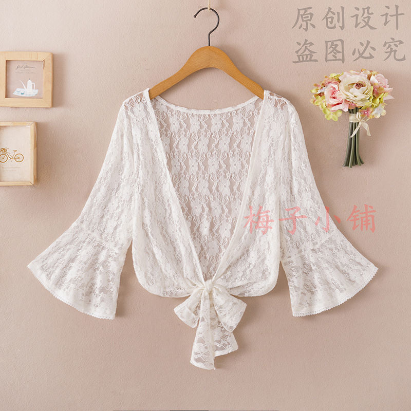 2025 Summer Sunscreen Clothing Chiffon Small Shawl Jacket Women&