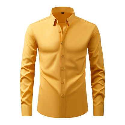 Cross-Border Four-Way Stretch Shirt Men&