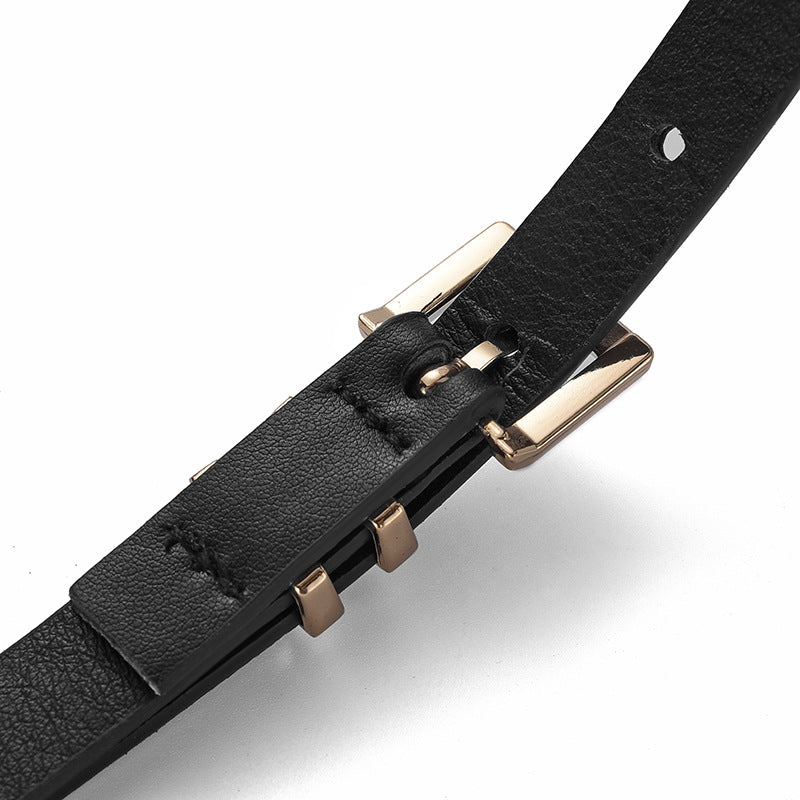 New Foreign Trade Hot-Selling I-Buckle Thin Belt for Women, Fashionable, High-End, Versatile Dress, Suit Decorative Belt