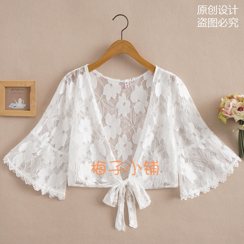 2025 Summer Sunscreen Clothing Chiffon Small Shawl Jacket Women&