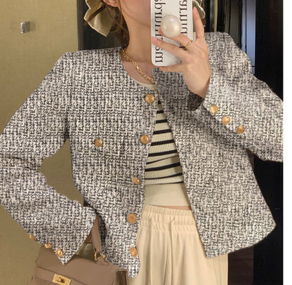 Short Small Fragrant Style Jacket for Women 2025 Spring &amp; Fall New Style French High-End Street Style Versatile Tops for Women Trendy
