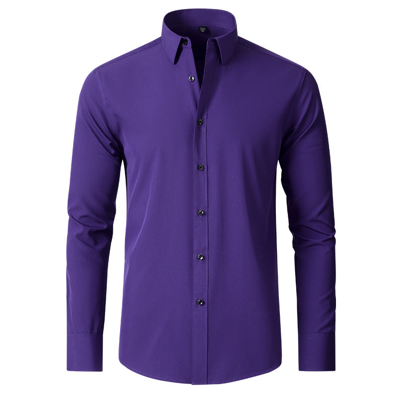 Cross-Border Four-Way Stretch Shirt Men&