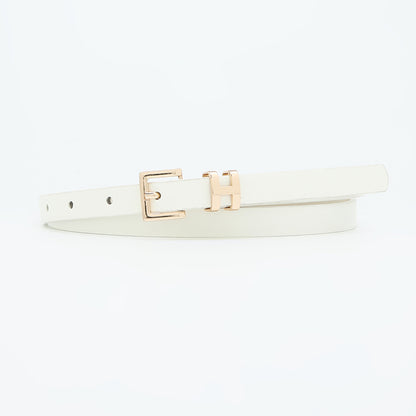 New Foreign Trade Hot-Selling I-Buckle Thin Belt for Women, Fashionable, High-End, Versatile Dress, Suit Decorative Belt