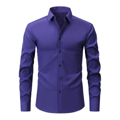 Cross-Border Four-Way Stretch Shirt Men&