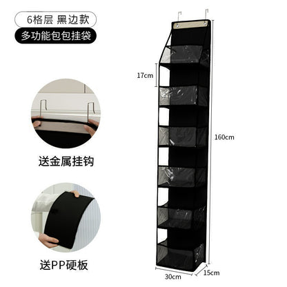 Wall-Mounted Storage Hanging Bag Behind the Door, Multi-Layered Dormitory Storage, Multifunctional Clothing and Toy Plastic Bag Storage Bag