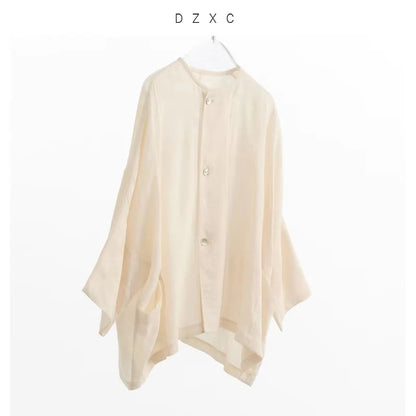 Chinese Style~ Linen Shirt, Loose Plus-Size Women&